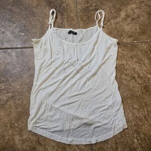 White Doubled Heart | TWIN | Tank